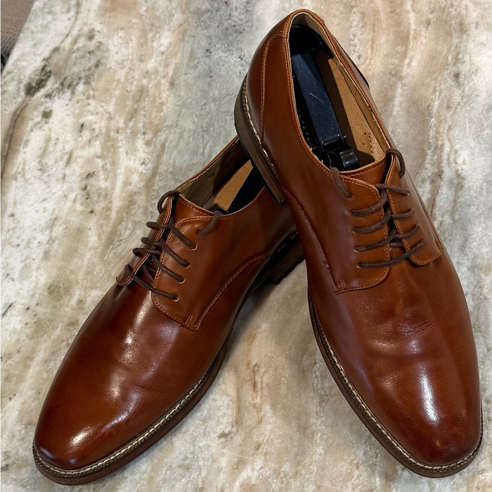 Men’s JOSEPH ABBOUD Brown leather Oxford dress shoes- Size 10D